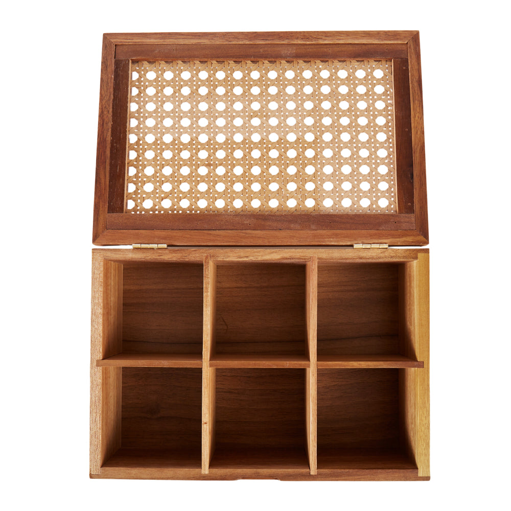 Amalfi Acacia & Rattan Tea Box