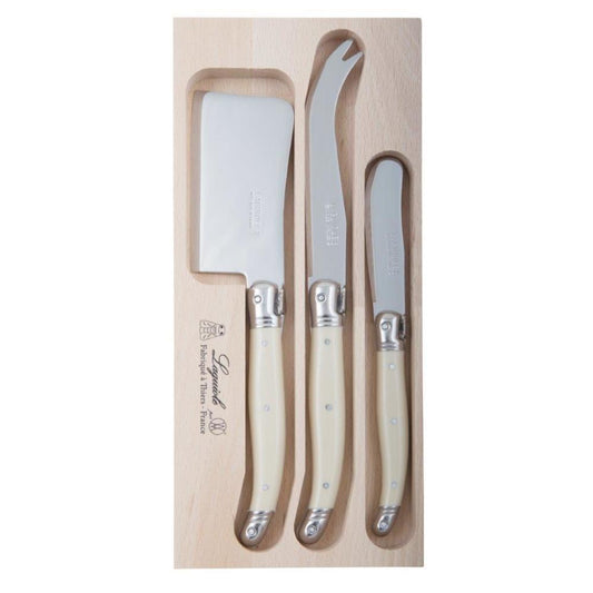 Andre Verdier Debutant 3 Piece Cheese Knife Set Ivory