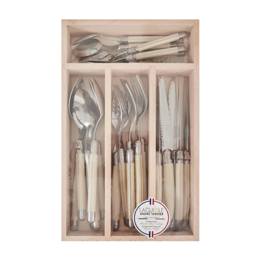 Andre Verdier Debutant 24 Piece Cutlery Set Ivory