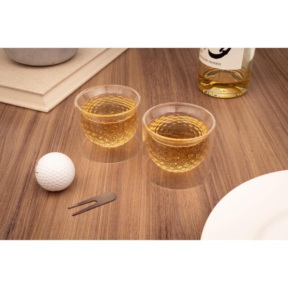 Kikkerland Set of 2 Golf Ball Glasses