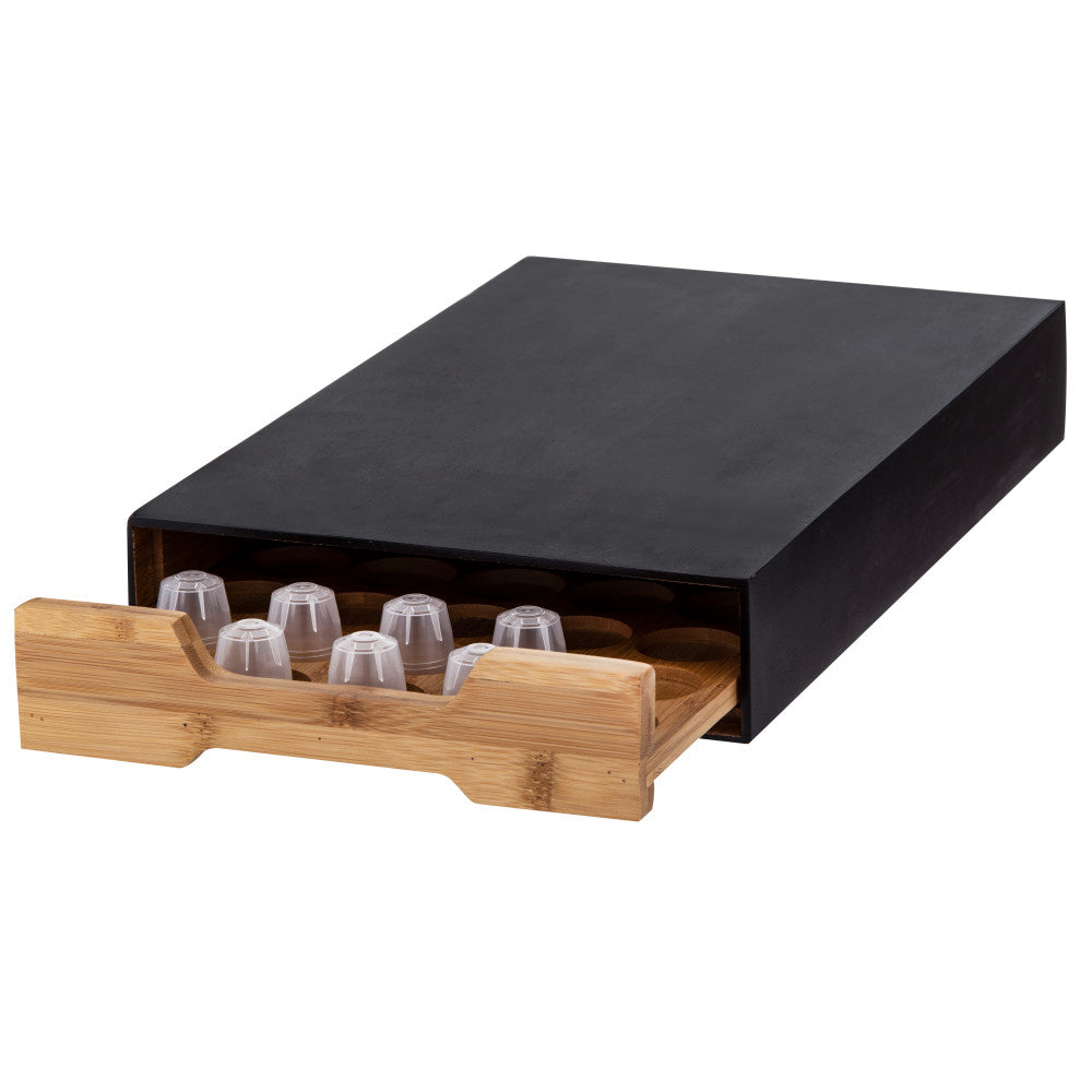 Leaf & Bean Bamboo Coffee Machine Board With Capsule Drawer