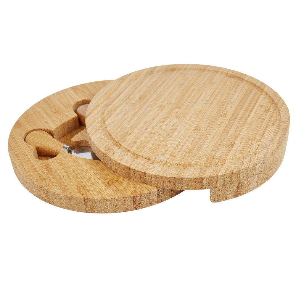 Davis & Waddell Bamboo Cheese Board With Set of 3 Knives