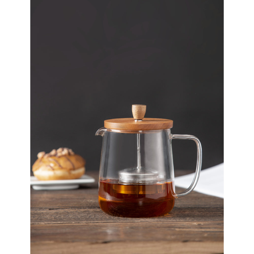 Leaf & Bean Naples Teapot with Acacia Lid & Infuser