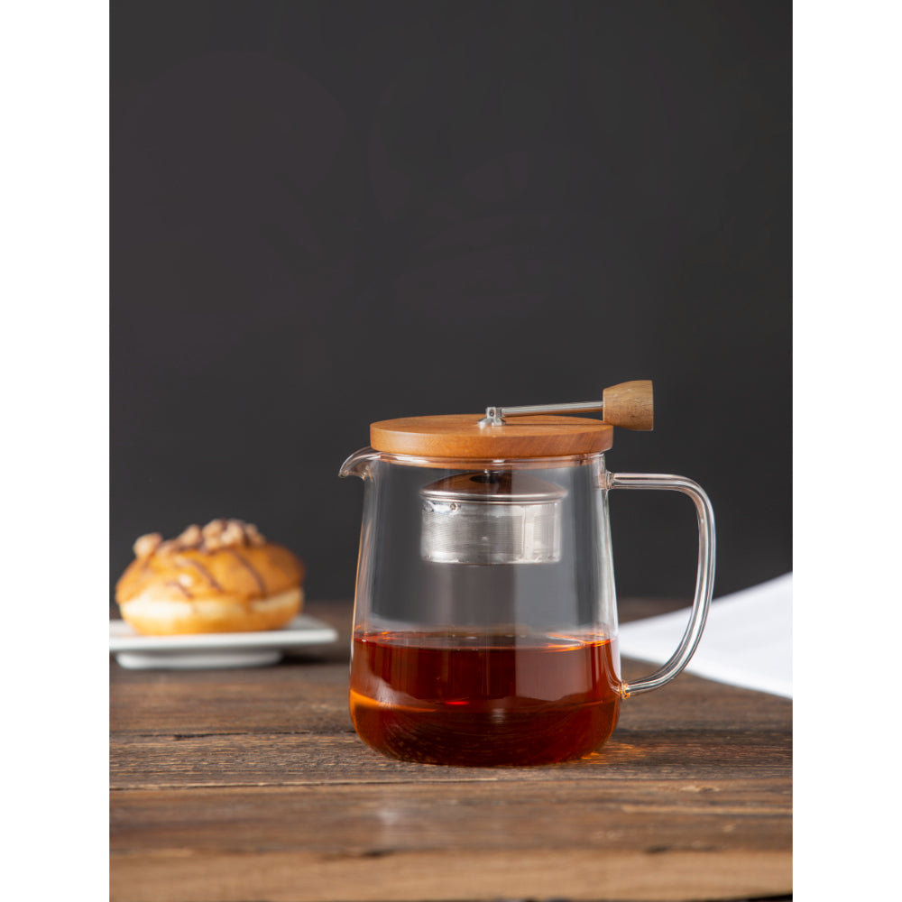 Leaf & Bean Naples Teapot with Acacia Lid & Infuser