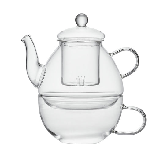 Leaf & Bean Frankie Tea For One Glass Teapot & Tea Cup 650ml