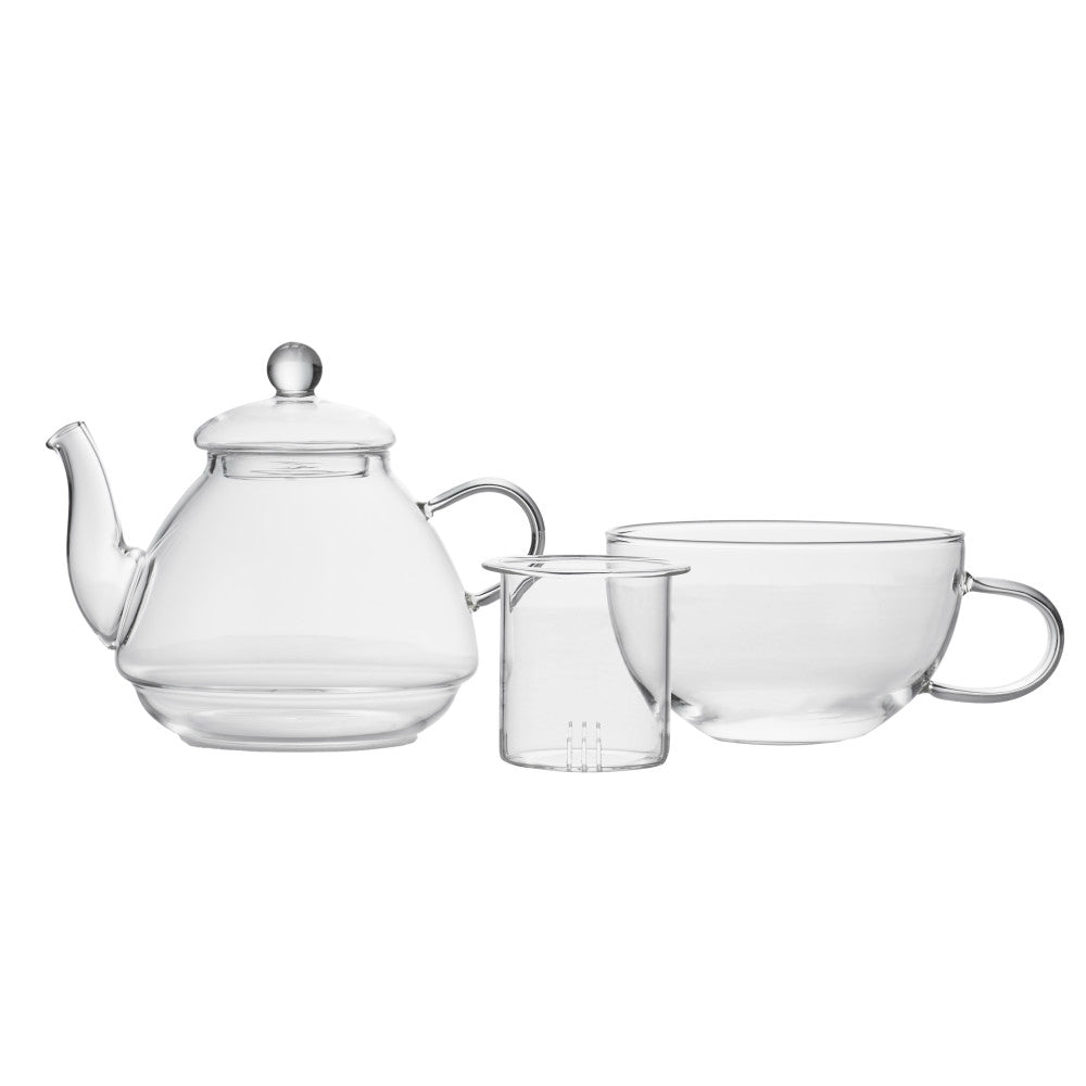 Leaf & Bean Frankie Tea For One Glass Teapot & Tea Cup 650ml