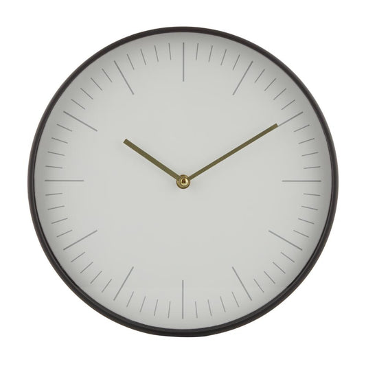 Emporium Figaro Wall Clock - White clock with black frame - House