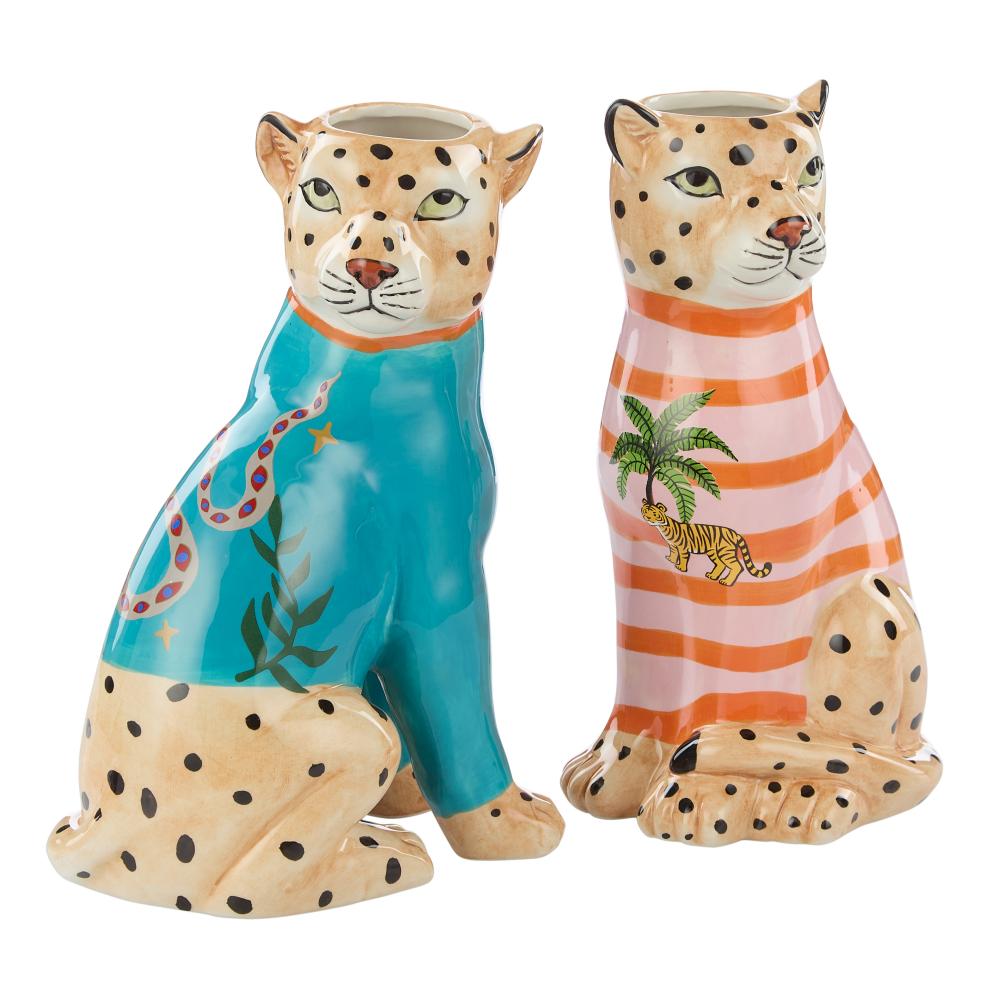 Emporium Pierson Leopard Vase in Blue or Pink at House