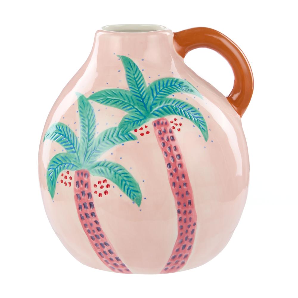 Emporium Palmer Coconut Palm Vase Pink at House