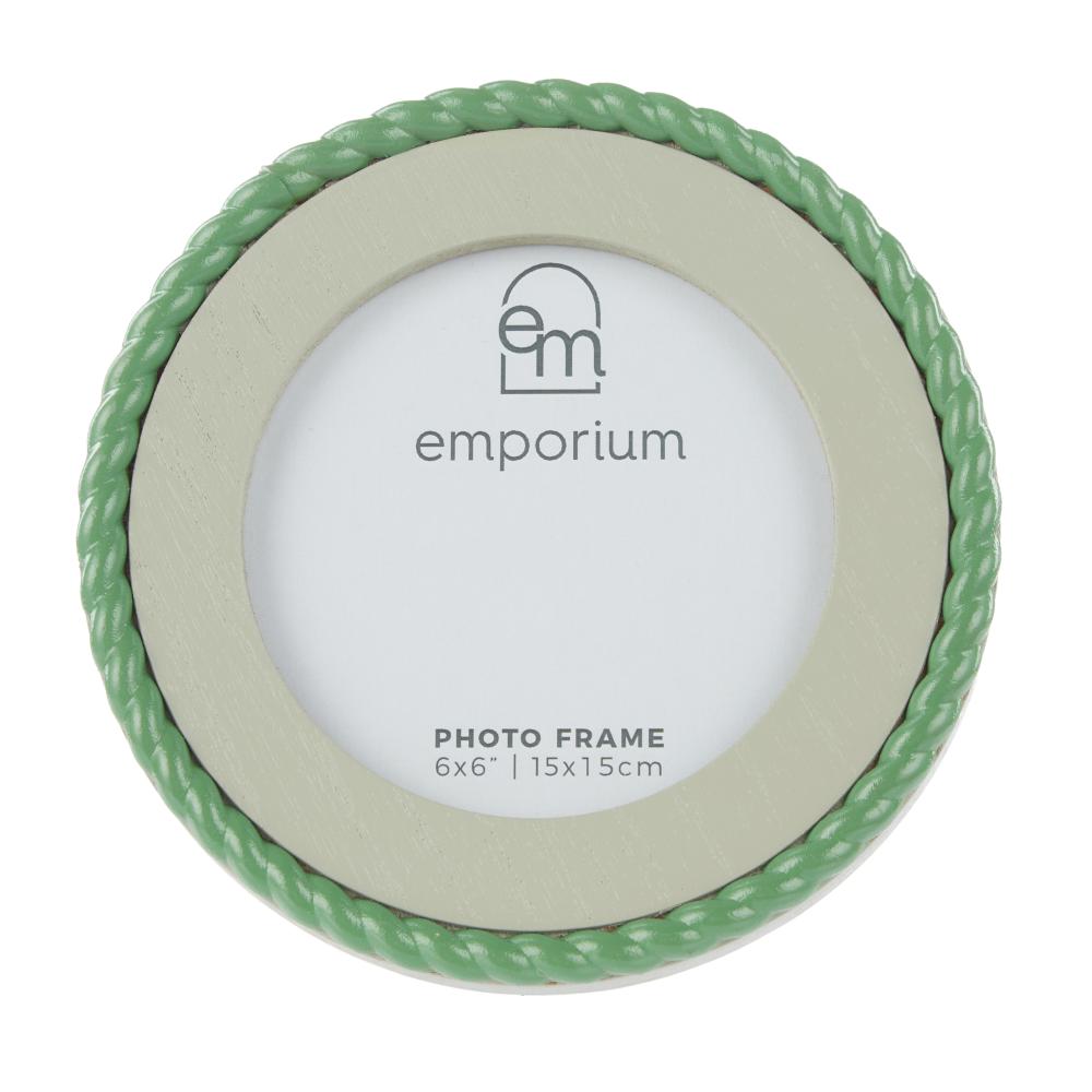 Emporium Bec Round Photo Frame in Green at House