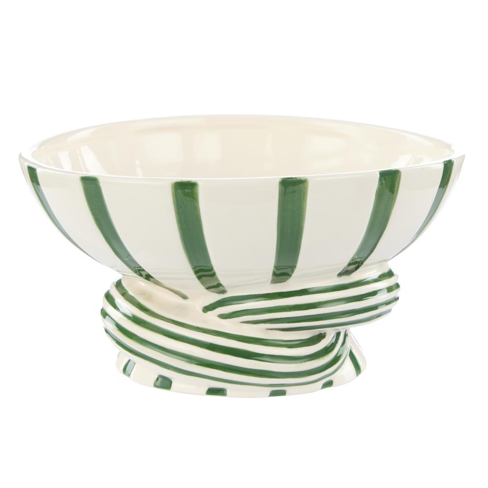Emporium Lulu Collection Twist Stripe Bowl in Green at House