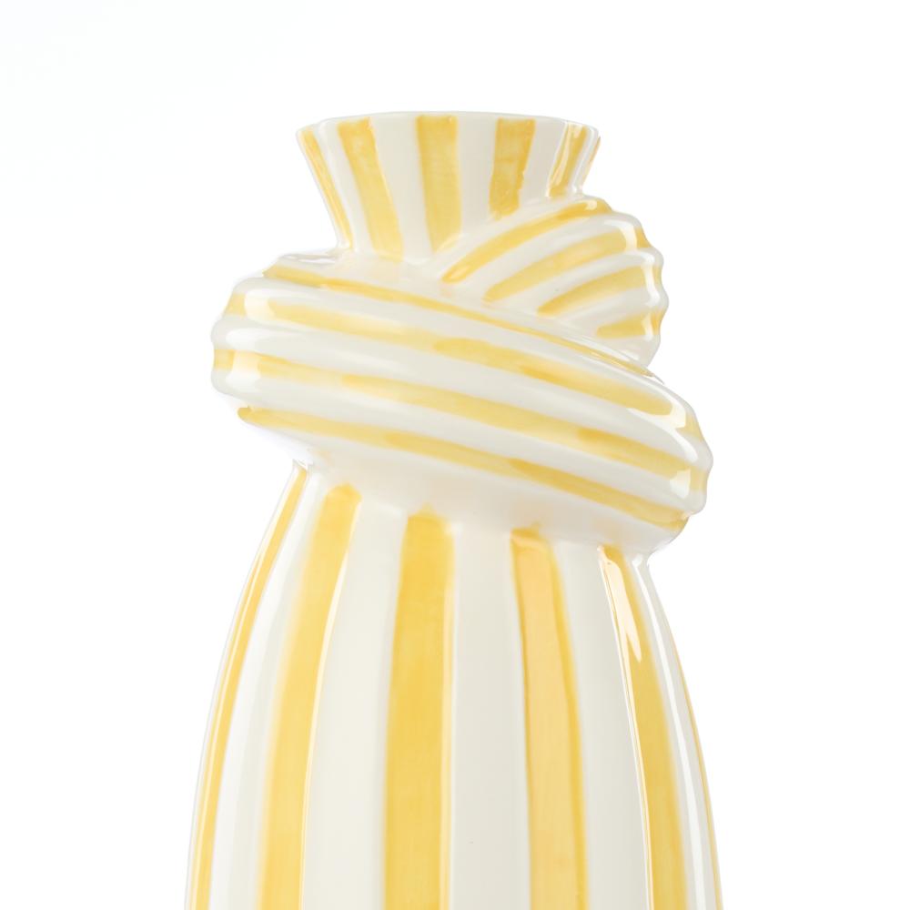 Emporium Lulu Collection Twist Stripe Vase in yellow at House