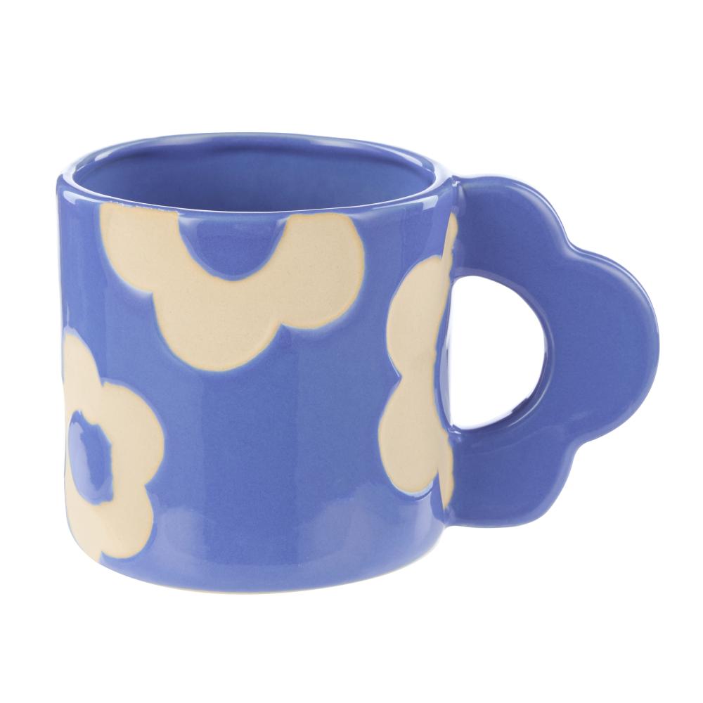 Emporium Posey 400ml Flower Mug in Blue at House