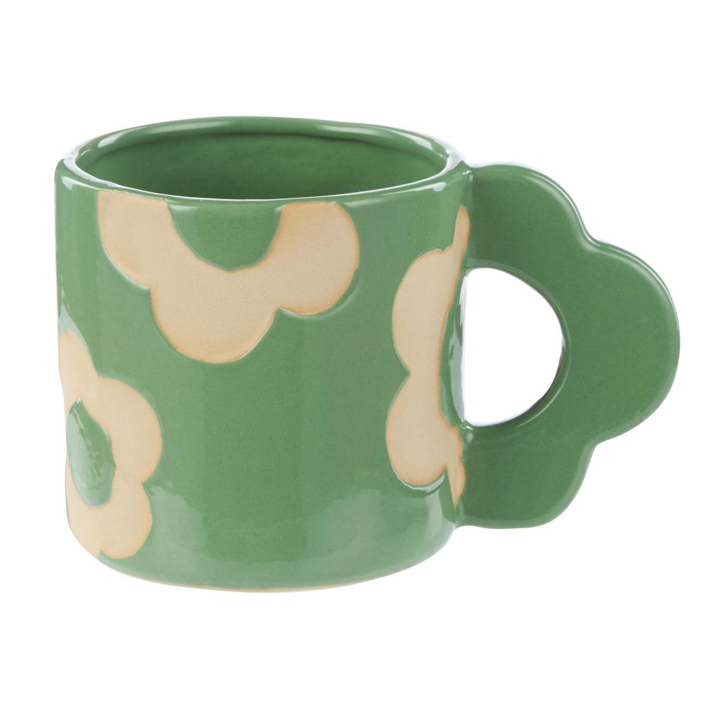 Emporium Posey 400ml Flower Mug in Green at House