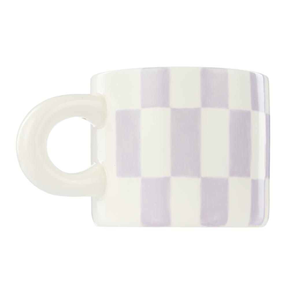 Emporium Check Mug & Plate Set Purple and Blue at House