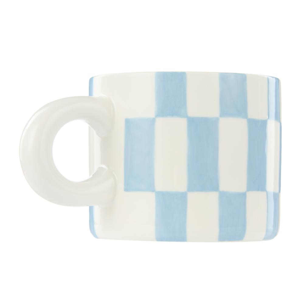 Emporium Check Mug & Plate Set Blue and Yellow at House