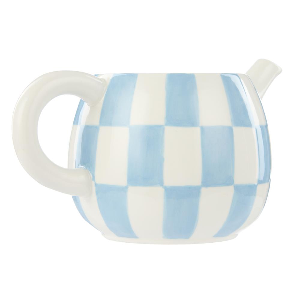 Emporium Check Teapot blue at House