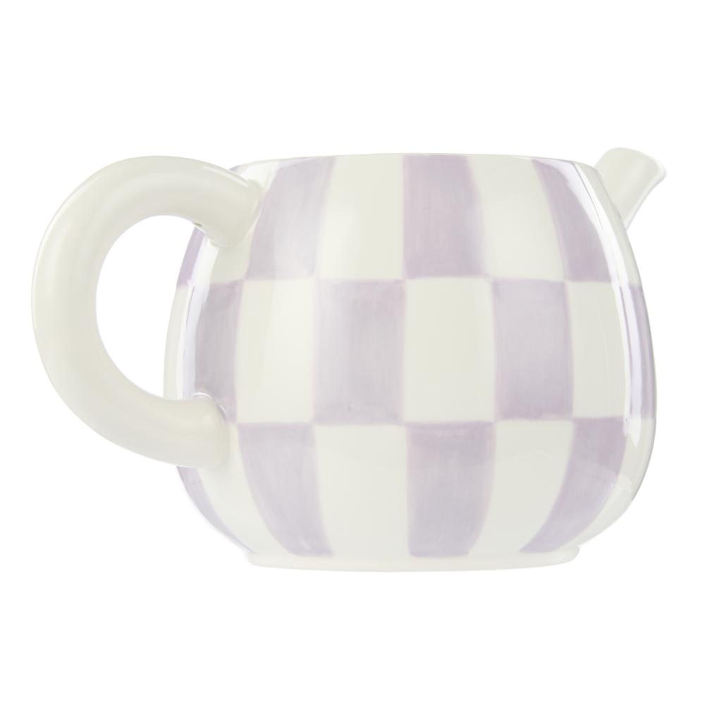 Emporium Check Teapot purple at House