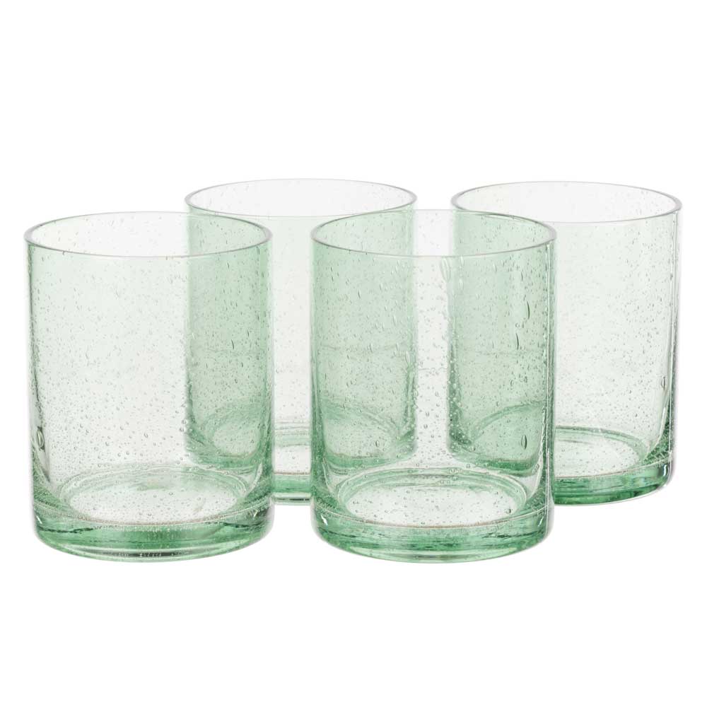 Davis & Waddell Saltara Set of 4 Bubble Glass Tumblers 350ml