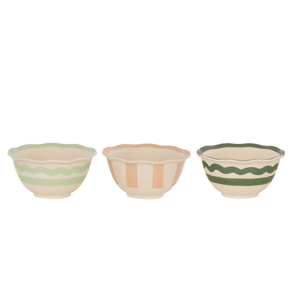 Davis & Waddell Saltara Set of 3 Bamboo Condiment Bowls