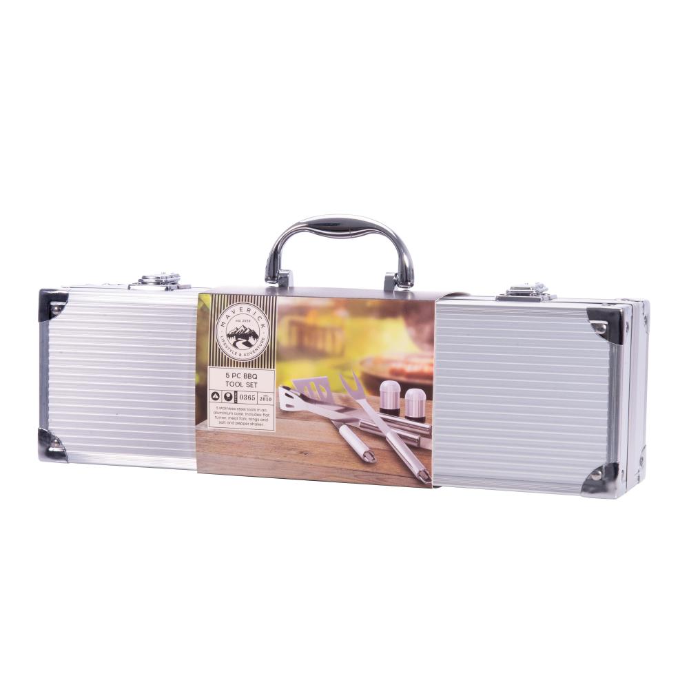 Maverick 5 Piece Stainless Steel Bbq Tool Set