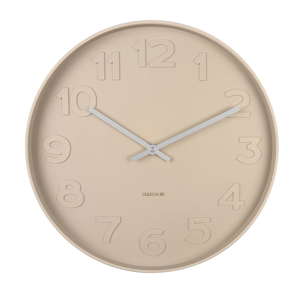 Karlsson Mr Brown Wall Clock Cream at House