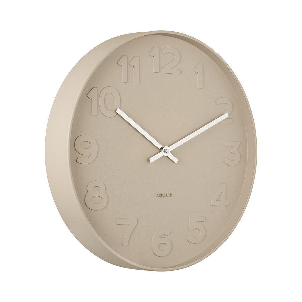 Karlsson Mr Brown Wall Clock Cream at House