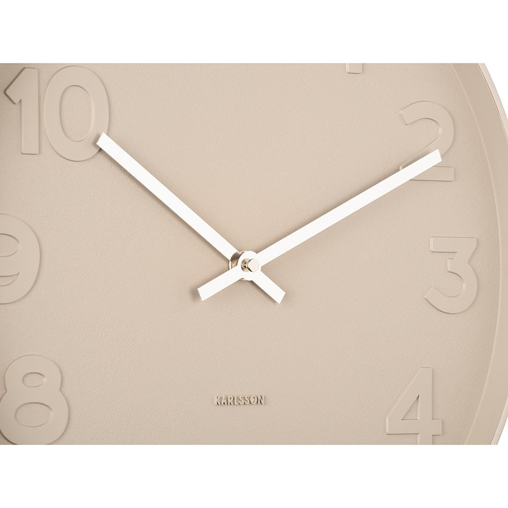 Karlsson Mr Brown Wall Clock Cream detail image at House