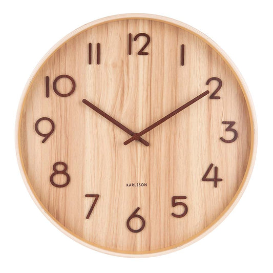 Karlsson Light Basswood Wall Clock Natural at House