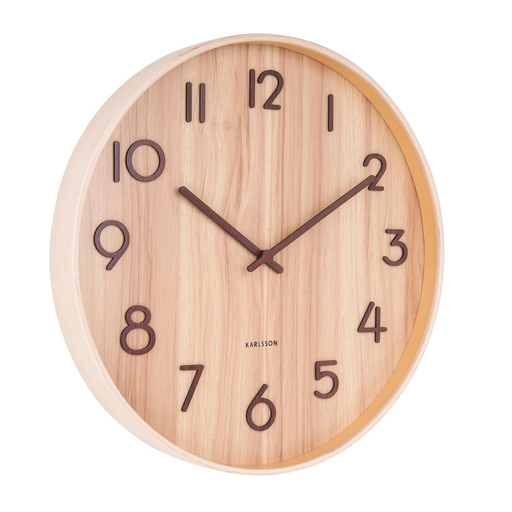 Karlsson Light Basswood Wall Clock Natural at House