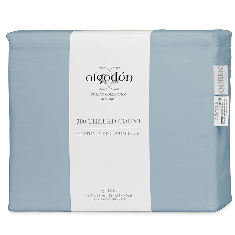 Algodon 300TC Cotton Fitted Combo Sheet Set