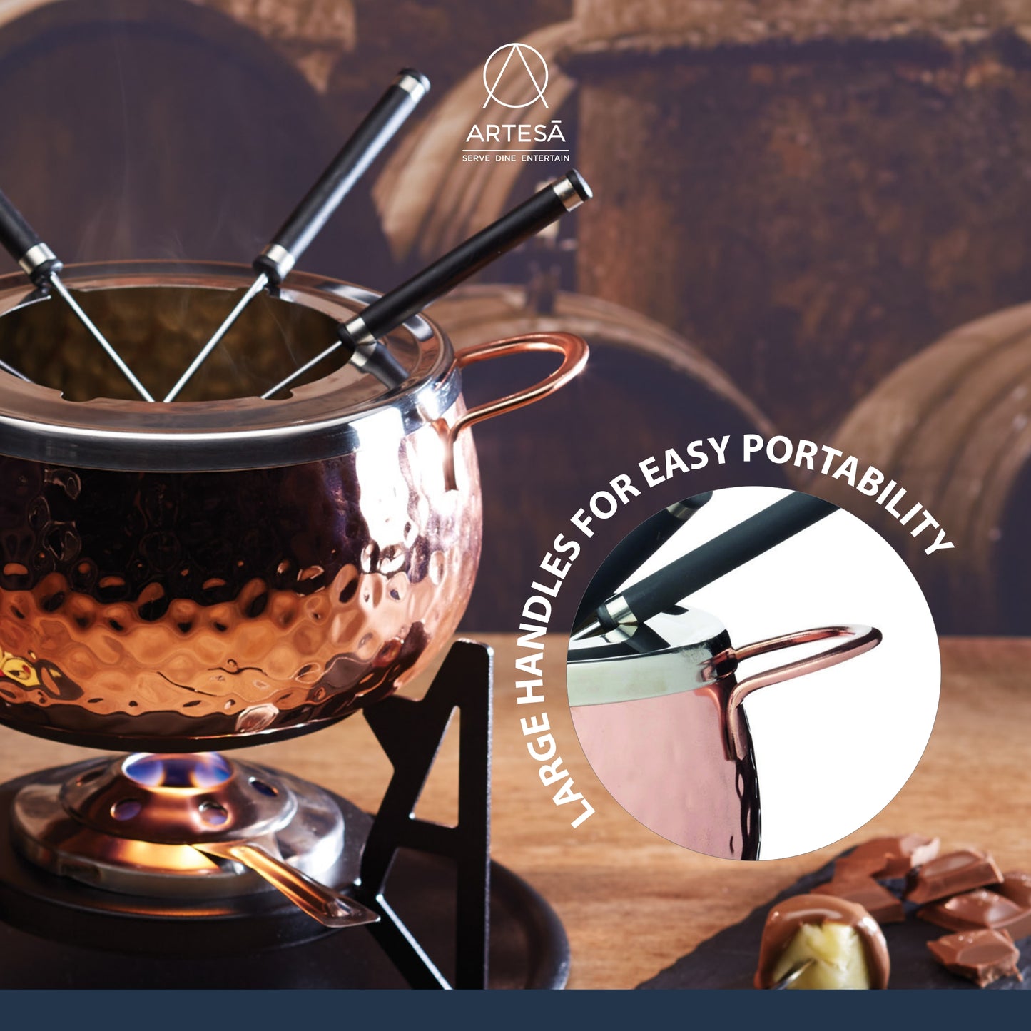 Artesa Wood Two Tier Serving Stand