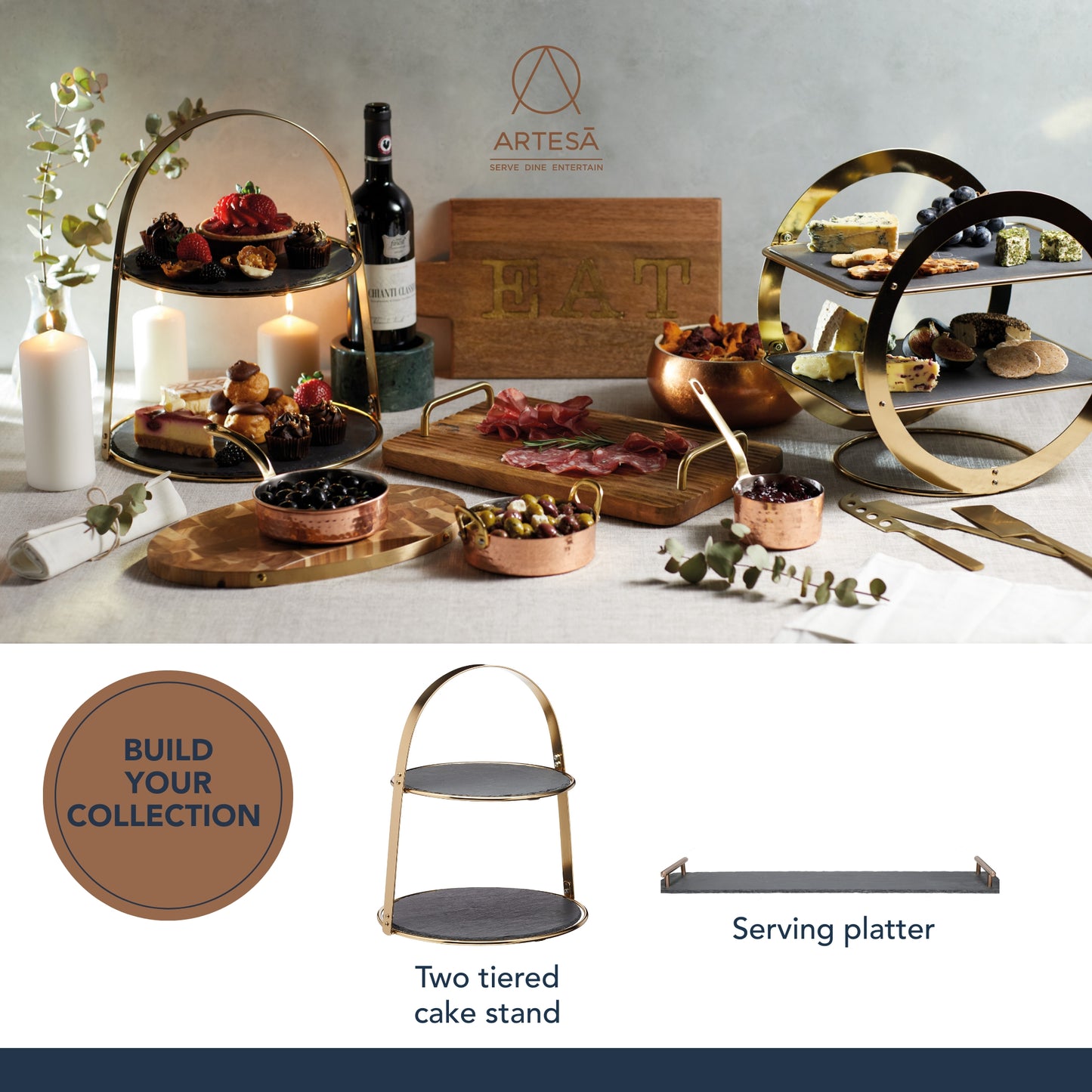 Artesa Rectangular Slate Platter