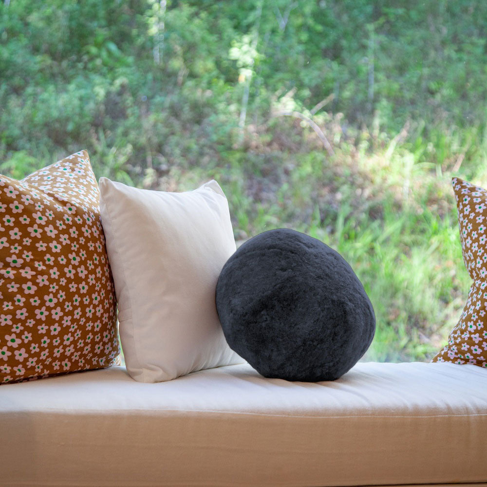 Fibre by Auskin Sheepskin Shorn Ball Cushion 28cm