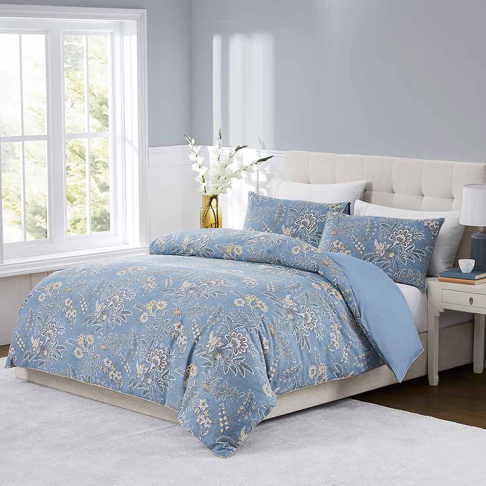 Laura Ashley Marlbrook Dusky Seaspray Quilt Cover Set at House