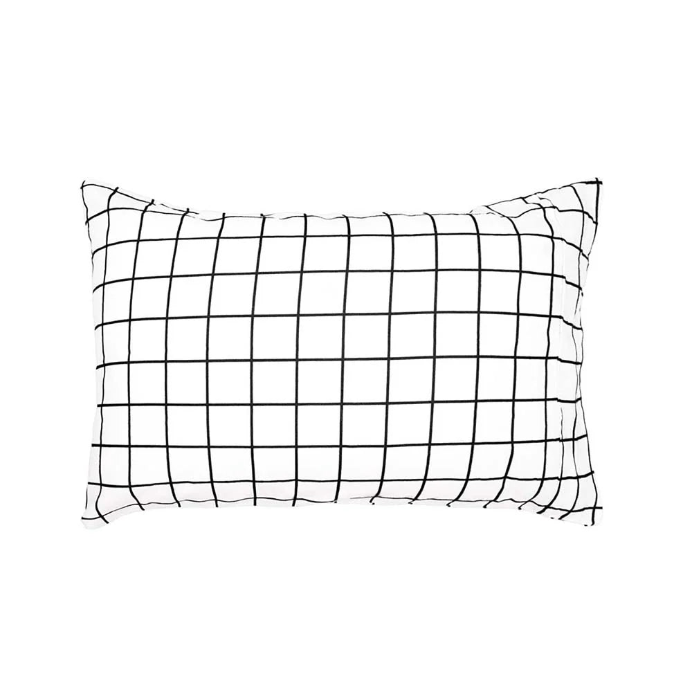 Bambury Grid Flannelette Fitted Sheet Set