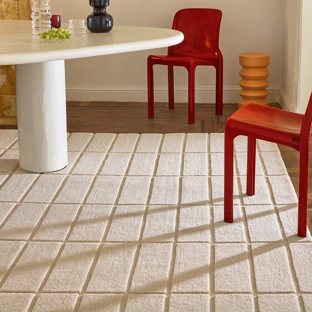 Marimekko Tiiliskivi Rug Natural White