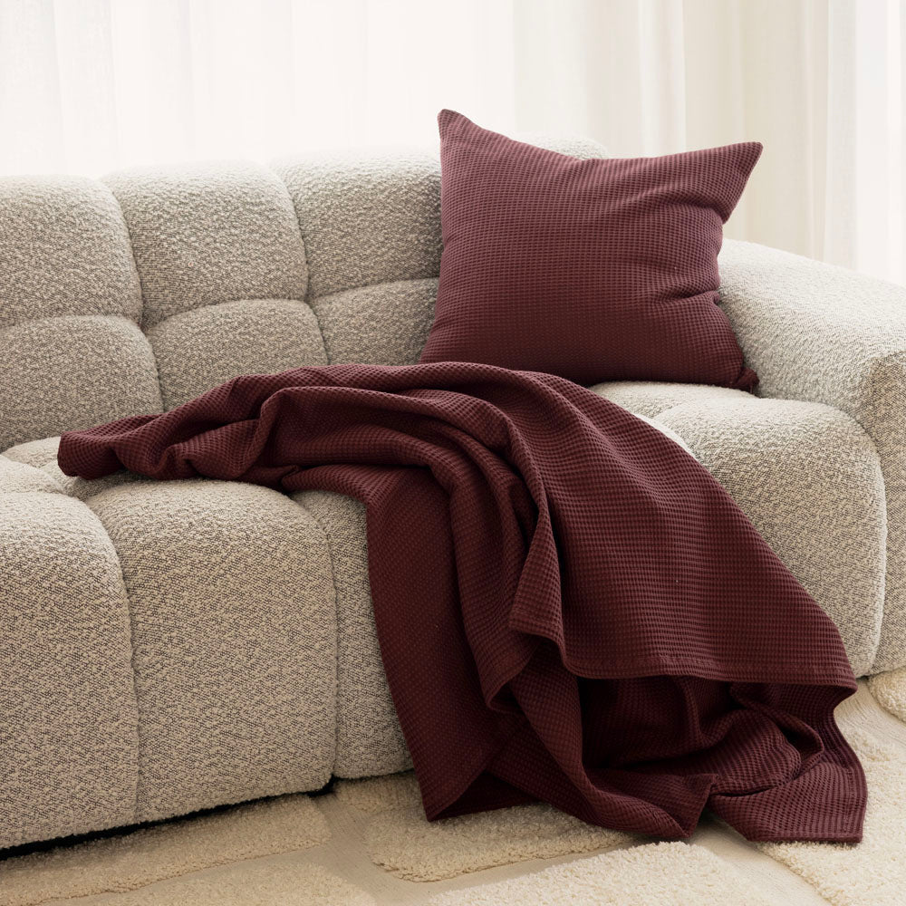 Bambury Milo Waffle Square Cushion