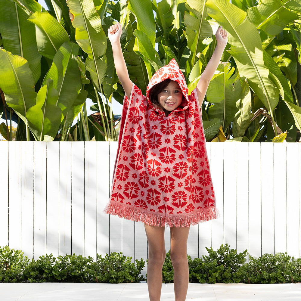 Bambury Flora Kids Poncho Poppy