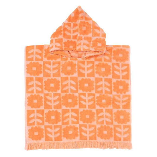 Bambury HiLo Kids Poncho Bloom - Peach