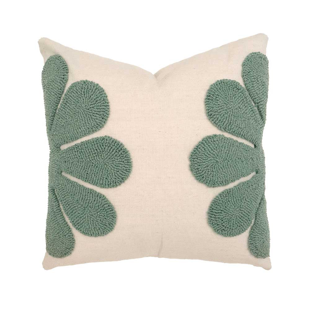 Bambury Florian Square Cushion green