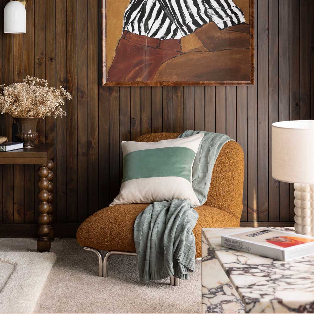 Bambury Kembla Square Cushion green