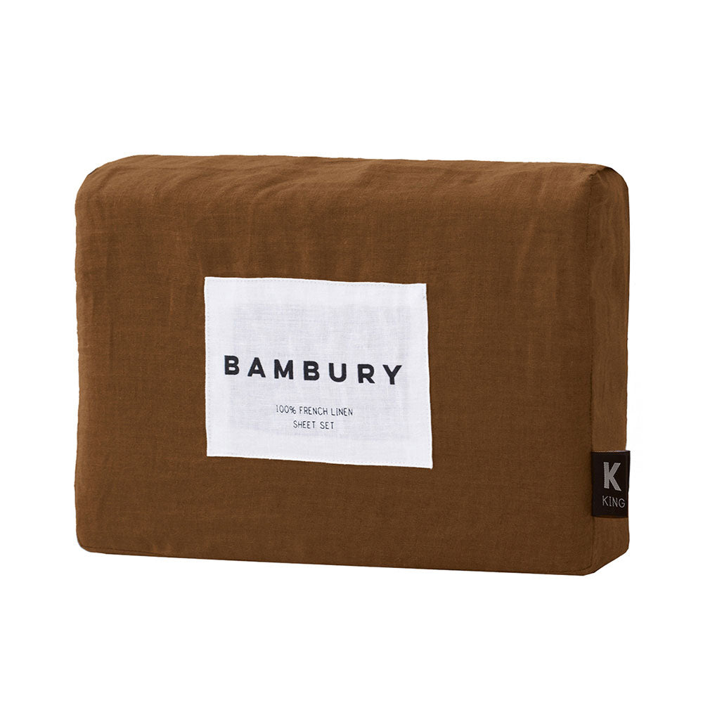 Bambury French Flax Linen Sheet Set Hazel - House