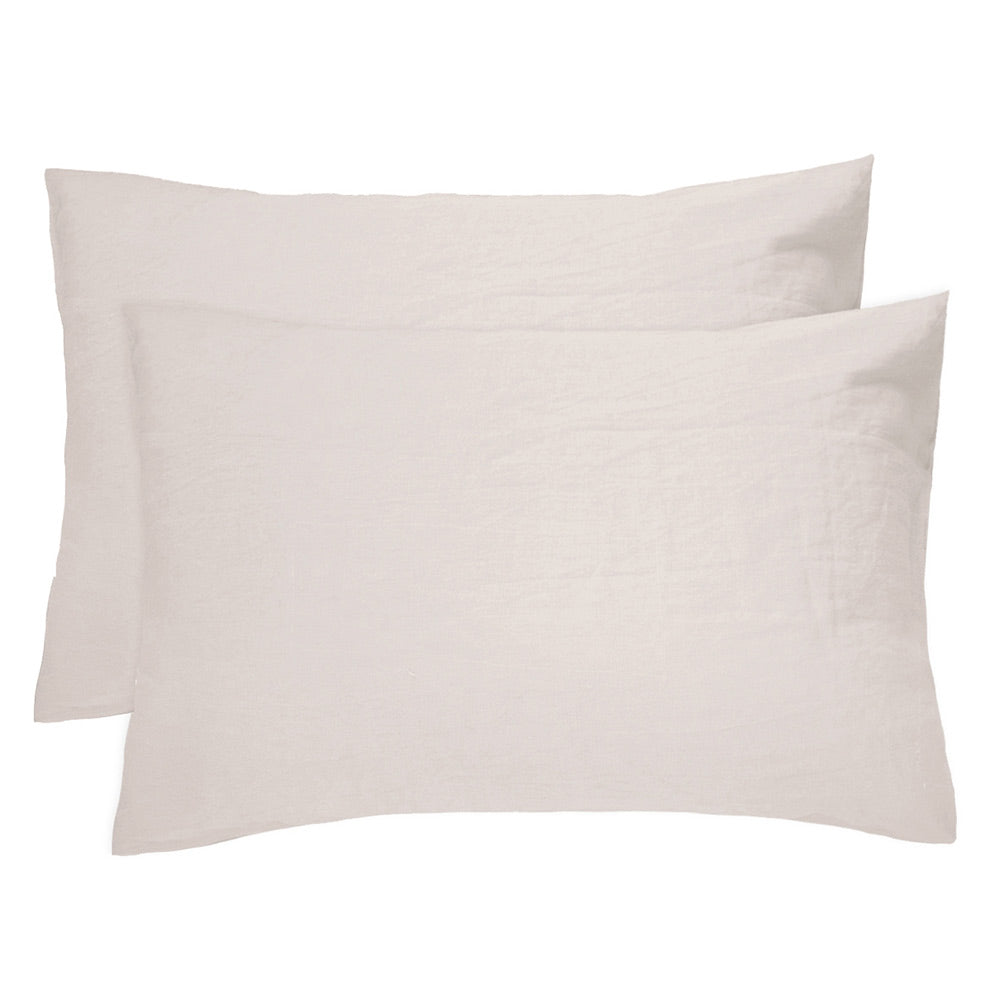 Bambury French Flax Linen Sheet Set Pebble - House