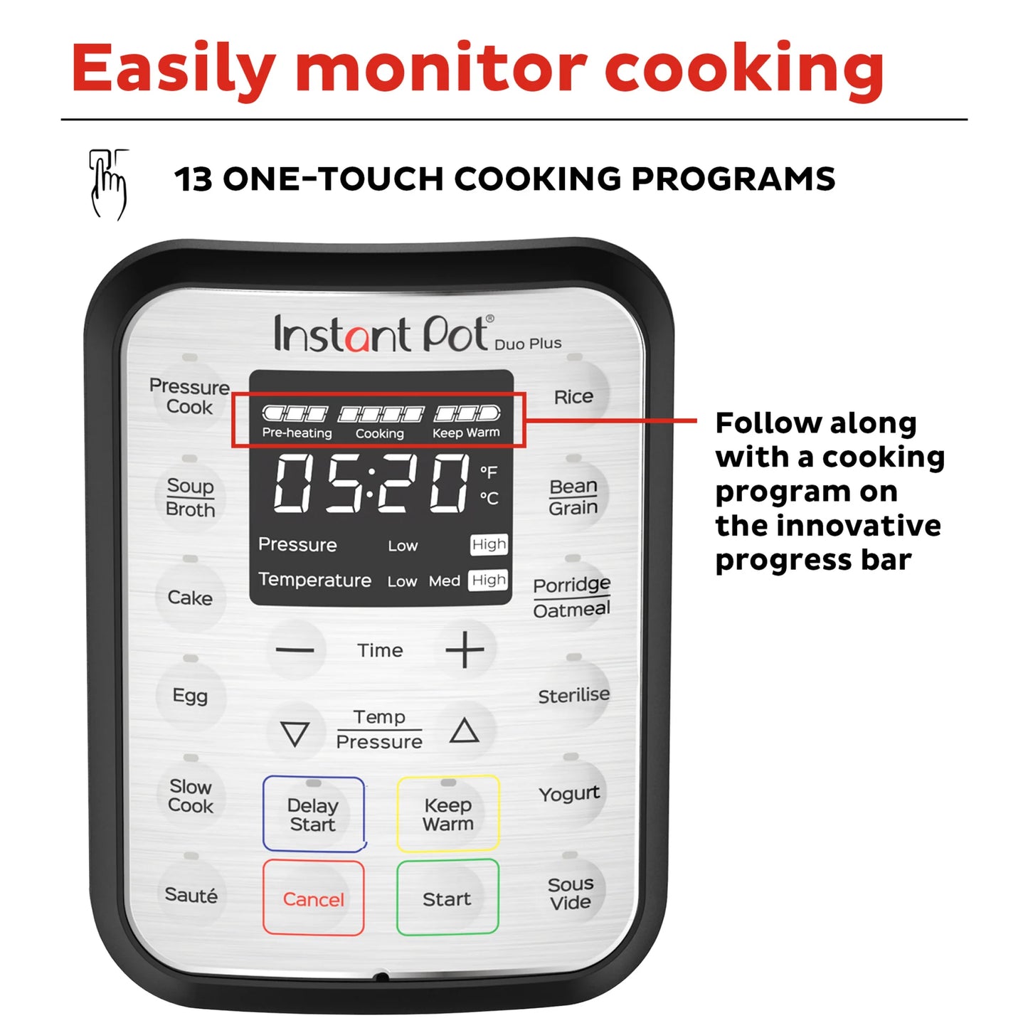 Instant Pot DUO Plus Stainless Steel Multi Cooker 8L