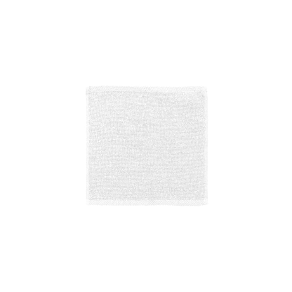 The Bambury Chateau face washer in white.