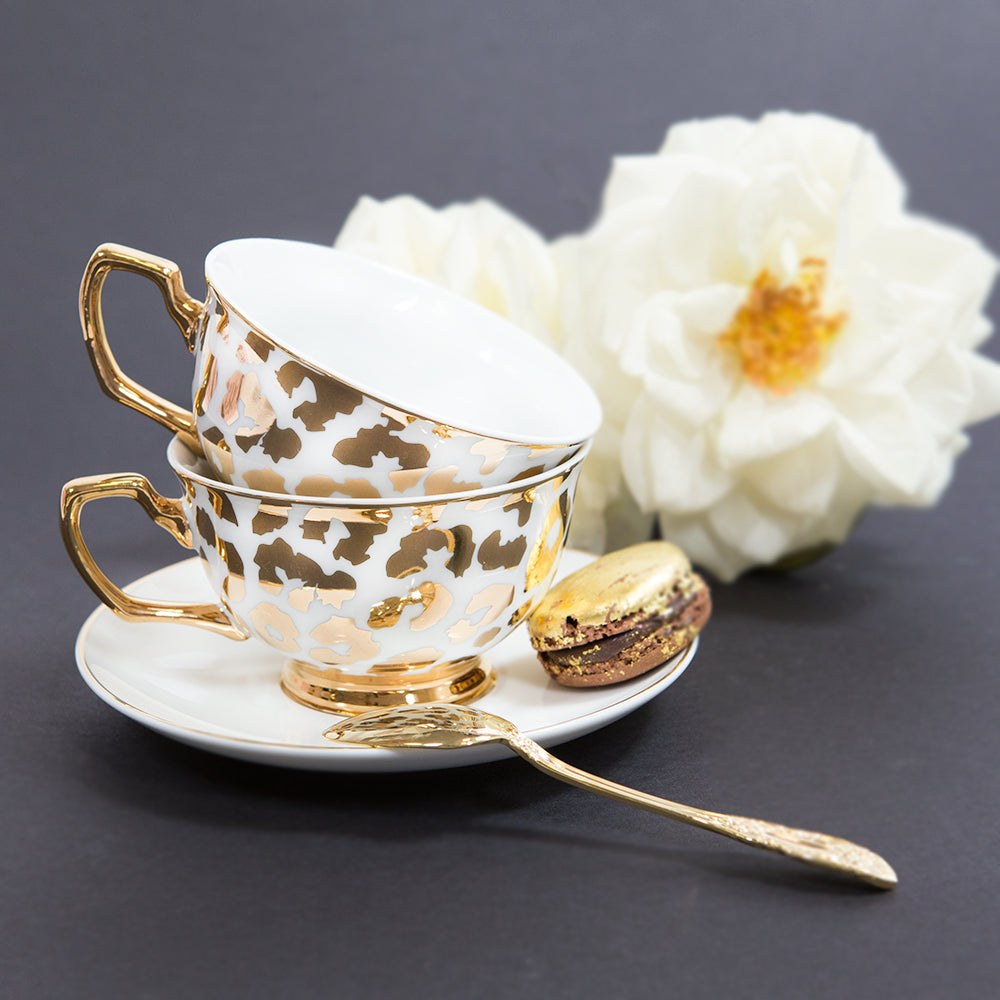 Cristina Re Louis Leopard Gold Teacup