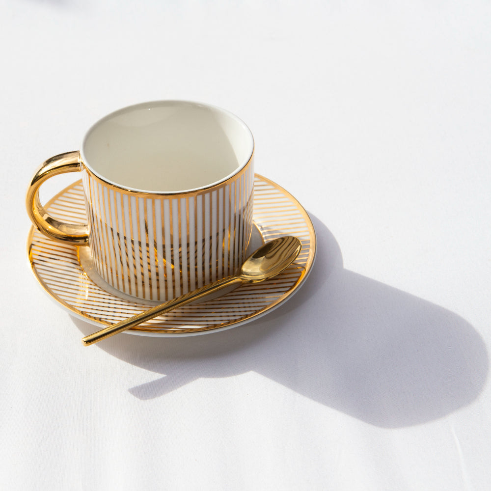 Cristina Re Pinstripe Teacup & Saucer