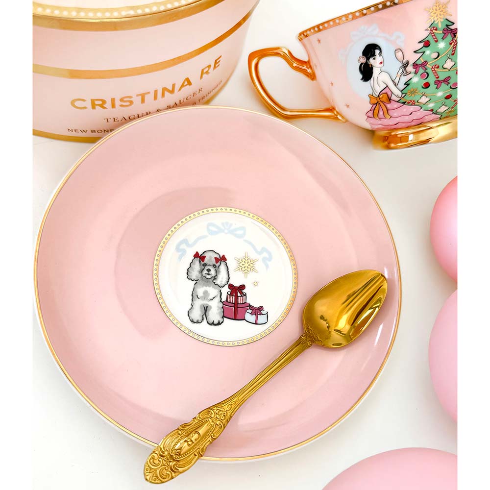Cristina Re A Sparkling Christmas Teacup & Saucer Set