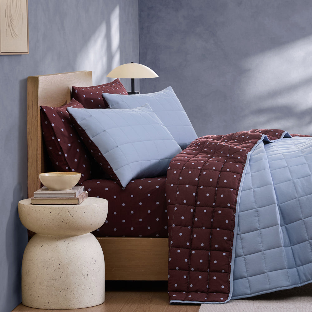 Ardor Dotti Reversible Coverlet Set Queen / King